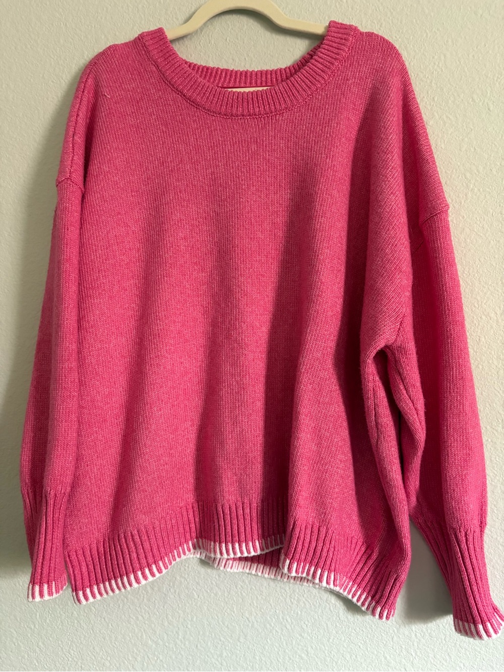 EUC Lane Bryant Pink Crewneck Sweater Size 22/24